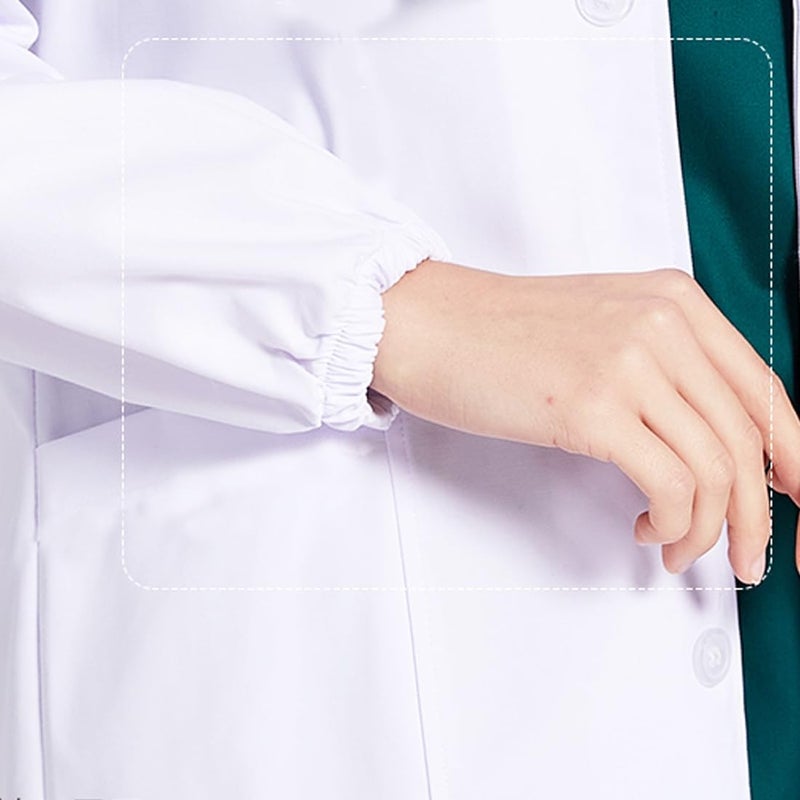 RLIAHALM Unisex Lab Coat for Women & Men Long Sleeve Uniform Doctor Nurse Career Day Coat - Image 1
